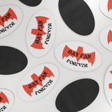BAT_FAN_FOREVER_Oval_Maginet_OvalCarMagnet_Scattered_H_Mockup.png