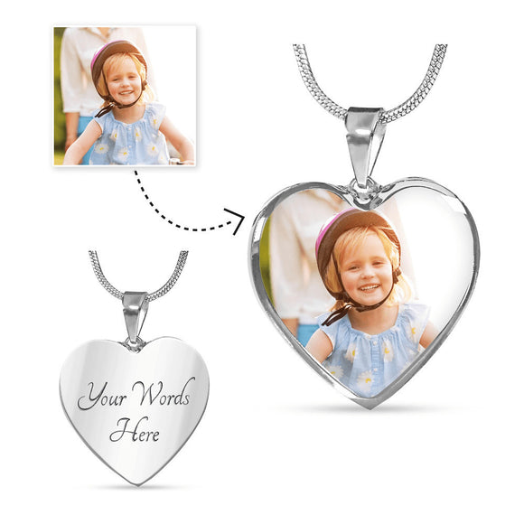 Picture Perfect Personalized Heart Pendant Necklace!  Customise it with Your Photo!